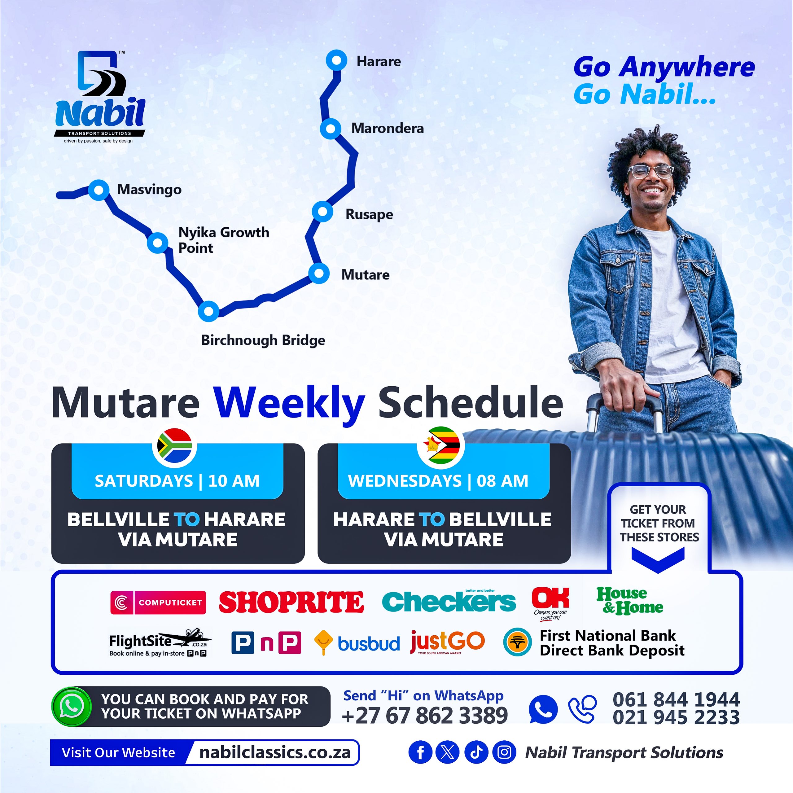 Cape Town to Harare -> Mutare
